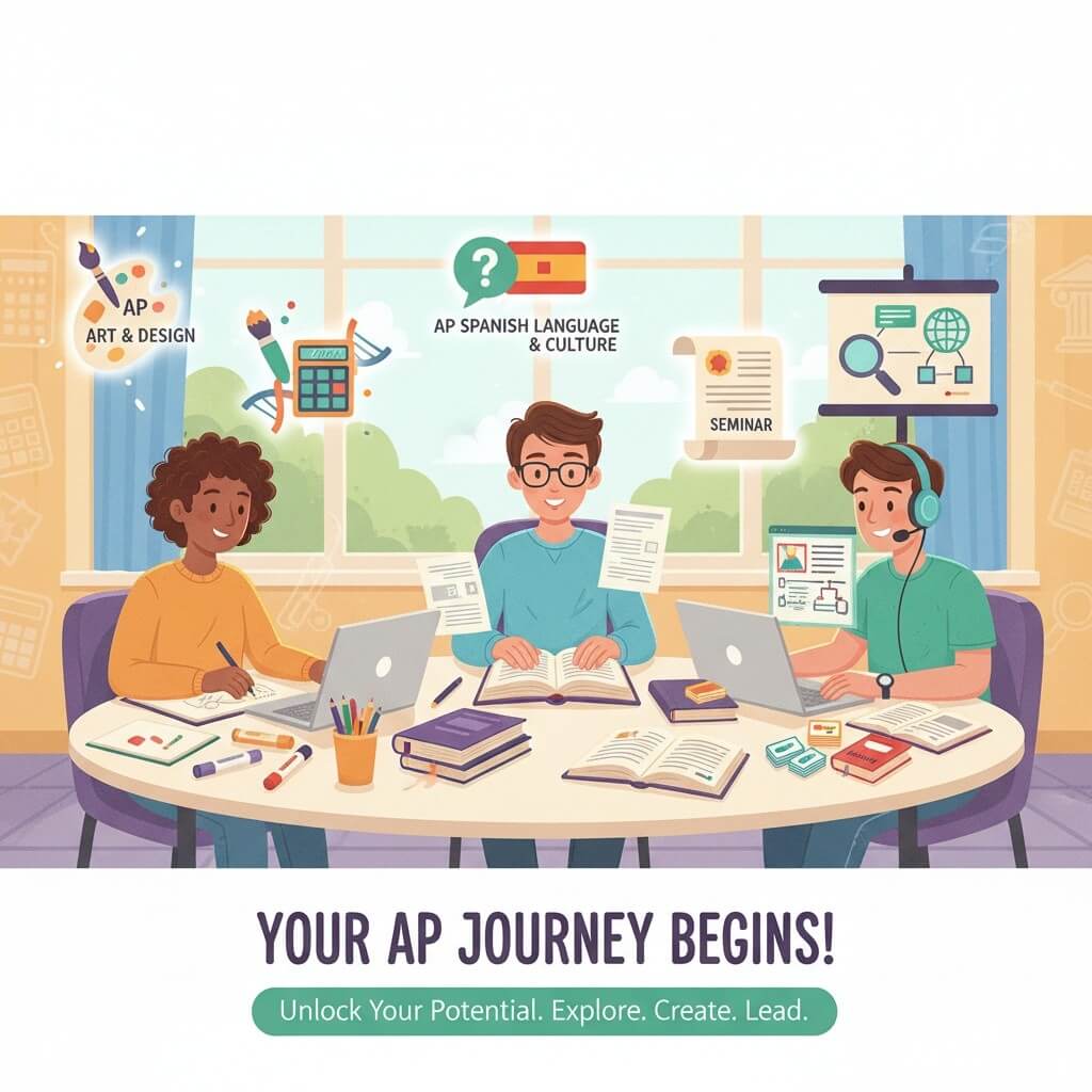 high school students studying easiest ap classes