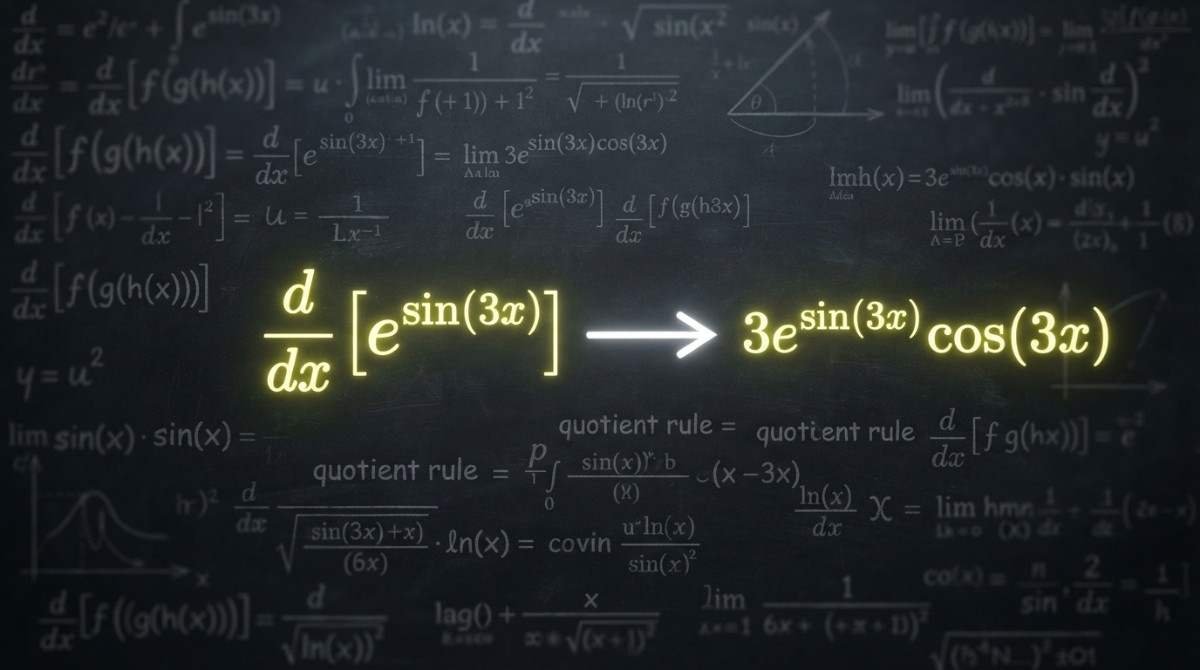 AP calculus chain rule multi layer derivative math expression solved step by step